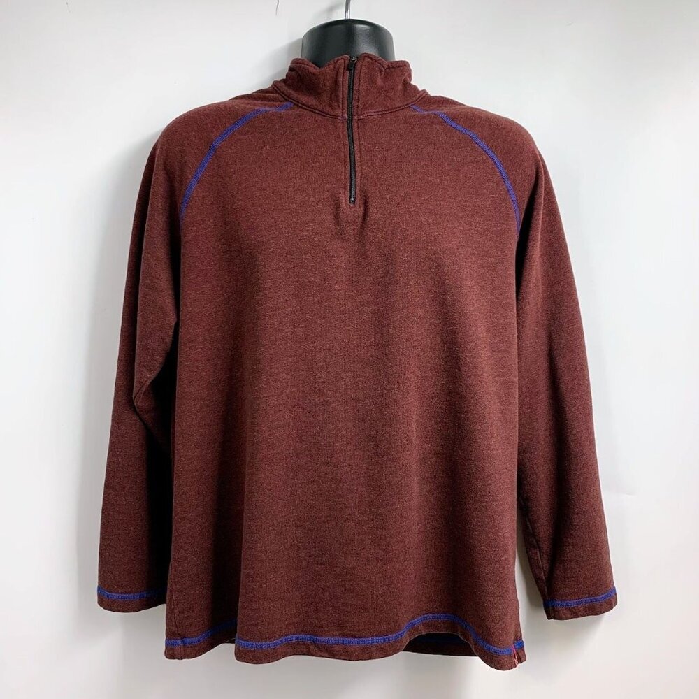 Agave Men's‎ Regular Fit 1/4 Zip Cotton Long Sleeve Pullover Shirt Size L